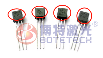 三極管激光打標機完美標刻出精巧三極管電子器件